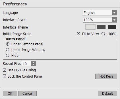 Preferences Window